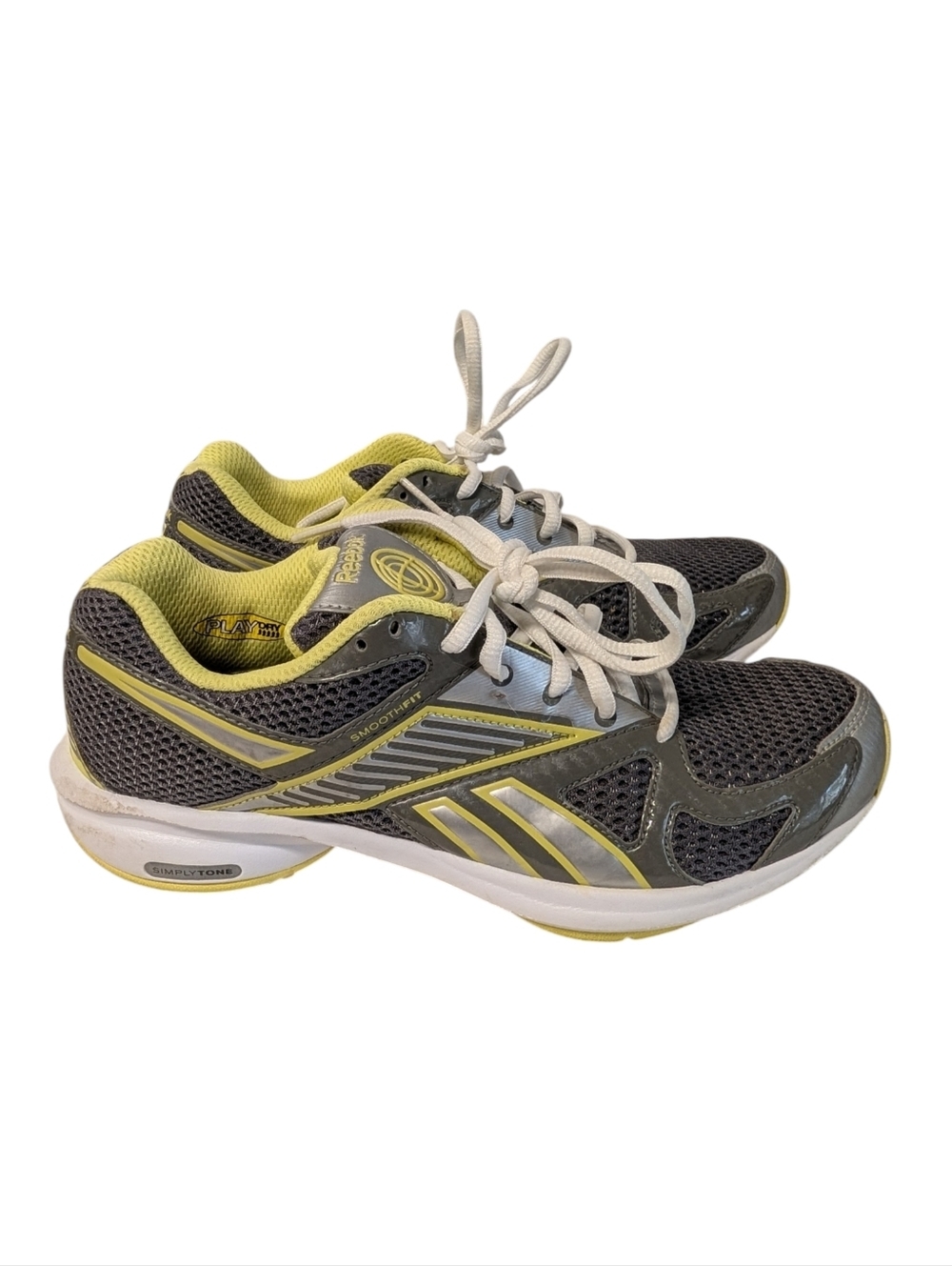 Reebok SimplyTone SmoothFit Womens Size  8 Walking Shoes Grey Yellow J20617